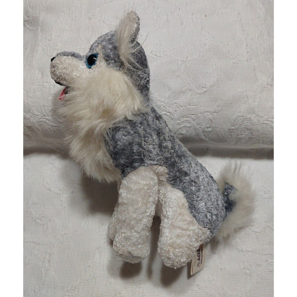 Raro BRAUN siberiano husky,dog Peluche,good Condiction
